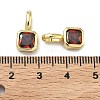 Brass Micro Pave Cubic Zirconia Charms KK-G555-21G-07-3