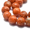 Natural Orange Calcite Beads Strands G-E576-74B-3