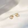 Alloy Rhinestone Stud Earrings FS-WGE0AD6-33-1