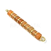 8Pcs 8 Styles Natural Mixed Gemstone & Electroplated Synthetic Non-magnetic Hematite Heishi Beaded Connector Charms PALLOY-JF03291-5