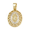 Brass Micro Pave Cubic Zirconia Pendants KK-D409-49G-05-1
