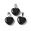 Natural Black Agate Pendants G-I311-A16-01-1