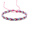 Wax Ropes Braided Woven Cord Bracelet PW-WG26335-03-1