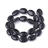 Natural Black Stone Beads Strands X-G-S292-26-2