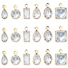 20Pcs Brass Cubic Zirconia Charms ZIRC-YW0001-12-1