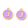Golden Plated Alloy Enamel Charms X-ENAM-S118-10J-1