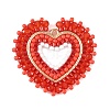 Glass Seed Beaded Pendants PALLOY-MZ01385-2