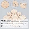 Natural Solid Wood Carved Onlay Applique Craft WOOD-WH0101-59-5