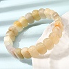 Natural Topaz Jade Beaded Stretch Bracelets for Women Men BJEW-D461-02I-5