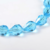 Faceted Drop Imitation Austrian Crystal Glass Bead Strands G-PH0010-10-10x8mm-2