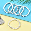 Natural Howlite Beaded Stretch Bracelets BJEW-Q692-42-8mm-1