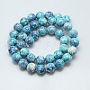Synthetic Ocean White Jade Beads Strands X-G-C219-10mm-02-2