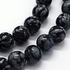 Natural Snowflake Obsidian Beads Strands G-I199-36-4mm-3