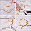 Alloy Paperclip Chain Bracelets BJEW-NB0001-02-RS-4
