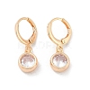 Brass Micro Pave Clear Cubic Zirconia Leverback Earrings EJEW-K300-05G-4