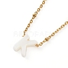 (Jewelry Parties Factory Sale)Natural Shell Initial Pendant Necklaces NJEW-JN03298-03-1