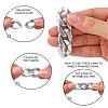 Opaque Spray Painted Acrylic Linking Rings OACR-S021-19B-B02-5