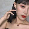 Butterfly Acrylic Rhinestone with Iron Pendant Necklaces & Stud Earrings Sets for Women WGFFCAF-03-3