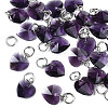 Faceted Transparent Glass Charms GLAA-T024-04A-1