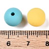 Rubberized Style Imitated Silicone Acrylic Beads MACR-T048-01C-10-3