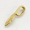 Tibetan Style Alloy Glue-on Flat Pad Bails GLF10728Y-NF-3