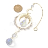 Moon Brass & 304 Stainless Steel Hanging Suncatchers HJEW-TA00154-3