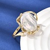Brass Cuff Open Rings for Women RJEW-D344-02G-2