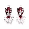 Brass Enamel Pendants KK-T071-27P-02-1