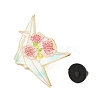 Light Gold Alloy Enamel Brooch JEWB-K018-39D-G-3