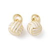 Brass Enamel Pendants KK-P294-38G-02-1