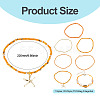 2 Bags Summer Beach Glass Seed Beaded & Natural Shell & Alloy Starfish Charm Anklet Sets AJEW-TA0003-69C-3