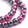 Electroplated Non-magnetic Synthetic Hematite Beads Strands G-L562-13A-3