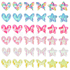 72Pcs 18 Style Fabric & Sequin Ornament  Accessories DIY-AR0002-23-1