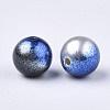 Rainbow ABS Plastic Imitation Pearl Beads OACR-Q174-4mm-11-2