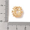 Brass Micro Pave Cubic Zirconia Beads with Glass KK-B100-075G-4