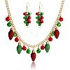 Christmas Bell & Bulb Alloy Pendant Necklaces & Dangle Earrings Sets WGF6150-01-2