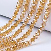 Electroplate Glass Beads Strands X-EGLA-A034-T8mm-B05-1