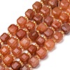 Natural Red Rabbit Hair Rutilated Quartz Beads Strands GG-CBAC972-A11-01-2
