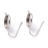 304 Stainless Steel Earring Settings STAS-O141-01P-1