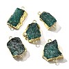 Raw Rough Natural Dyed Quartz Crystal Links Connector Charms G-K189-04LG-01-1