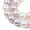 Baking Painted Pearlized Glass Pearl Round Bead Strands PEAR-H019-02C-11-3