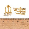 304 Stainless Steel Cubic Zirconia Dangle Stud Earrings for Women SA-CBA183D-11A-G-3