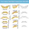 200pcs 10 Styles Tibetan Style Alloy Beads DIY-SP0001-40-2