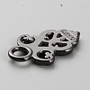 Alloy Snap Lock Clasps Findings FIND-WH0419-08B-2