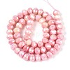 Anti-Tarnish Electroplate Rondelle Glass Beads Strands EGLA-T021-8mm-17-09-3