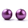 Spray Painted ABS Plastic Imitation Pearl Beads OACR-T015-05B-11-2