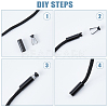 40Pcs 2 Colors Spray Printed Alloy Aglets for Shoelaces FIND-DC0005-08-4