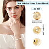 100Pcs  Brass Grooved Beads KK-BBC0028-39-2
