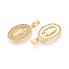 Religion Brass Micro Pave Cubic Zirconia Pendants KK-T073-49G-2