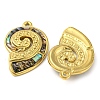 Natural Paua Shell Pendants X-STAS-P341-01G-01-2